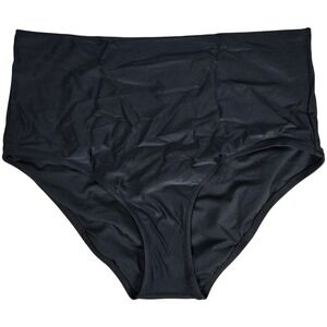 J. Crew‎ Factory Black High Waisted Bikini Bottoms Style L5768 Size L NIB
